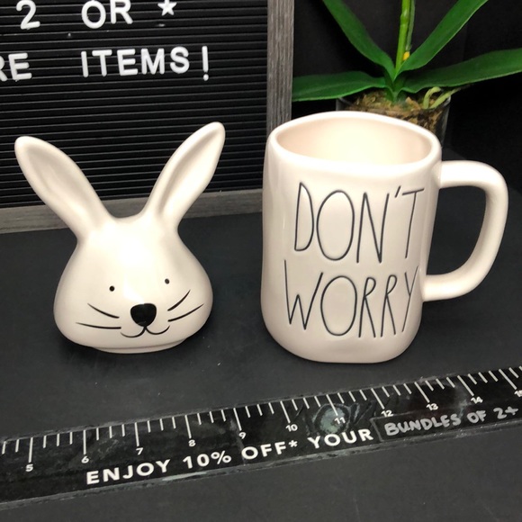 NEW with tags Rae Dunn Don’t Worry Be Hoppy Mug - Picture 6 of 10